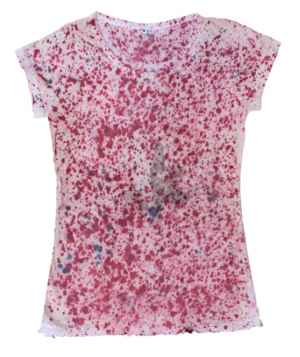 Eco Printed Organic Cotton T-Shirt - Pink Splatter | Verified Sustainable by Brown Living™