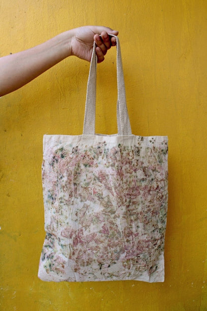 Eco Printed Packaging Bag - Deep Red, Green, White | Verified Sustainable by Brown Living™