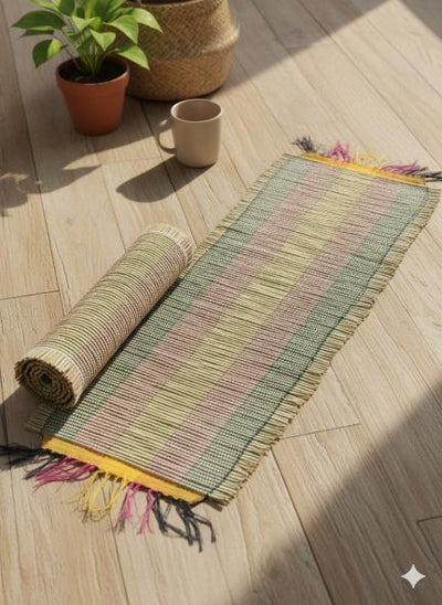 EcoCraft Wild Broom Grass Mat – Handwoven Sustainable Floor Mat – Mats & Rugs on Brown Living™. SKU: APPCL-109. Img 4.