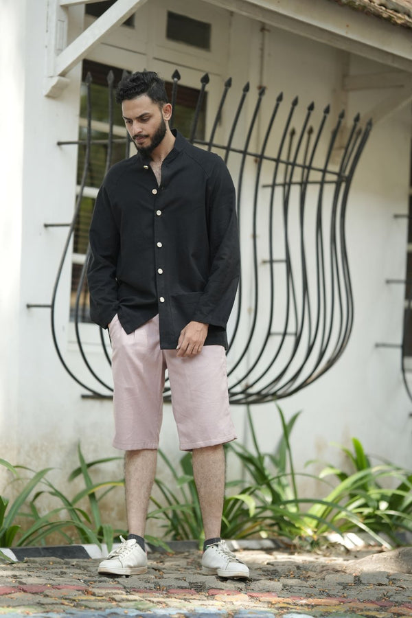 Ecoease Cotton Shorts- Pale Mauve | Verified Sustainable Mens Shorts on Brown Living™