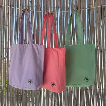 Eden Tote – Pastel Cotton Canvas Everyday Bag – Tote Bag by The Gossy Shrub available on Brown Living™. Black . SKU: ED006. Img 7.