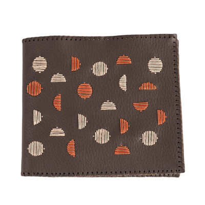 Elegant Embroidered Designer Wallet – Eco - Friendly and Handmade – Mens Wallet on Brown Living™. SKU: W0003. Img 1.