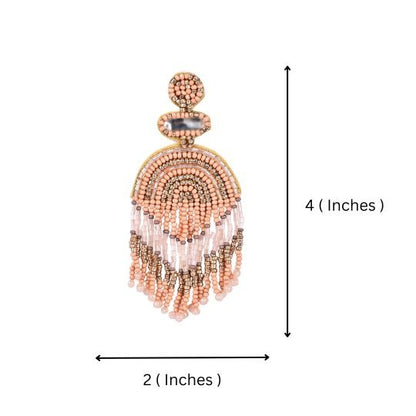 Elegant Gold - Tone Earrings with Crystals and Gems – Womens Earrings by Bamboology available on Brown Living™. Boho - Peach - Earring . SKU: BOHO - PEAC - EARRING. Img 18.