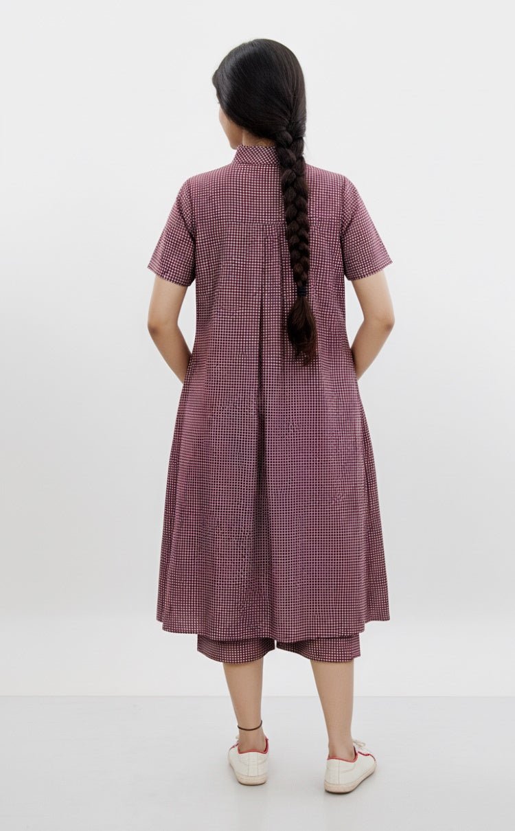 Elegant Polka Dot Jumpsuit with High Neck Design – Womens Jumpsuit on Brown Living™. SKU: JS09003. Img 2.