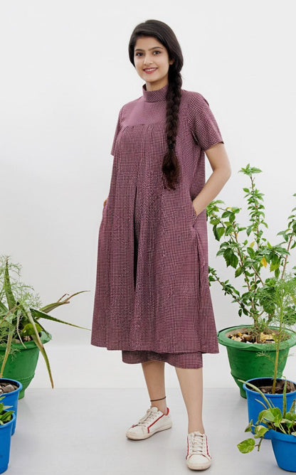 Elegant Polka Dot Jumpsuit with High Neck Design – Womens Jumpsuit on Brown Living™. SKU: JS09003. Img 3.