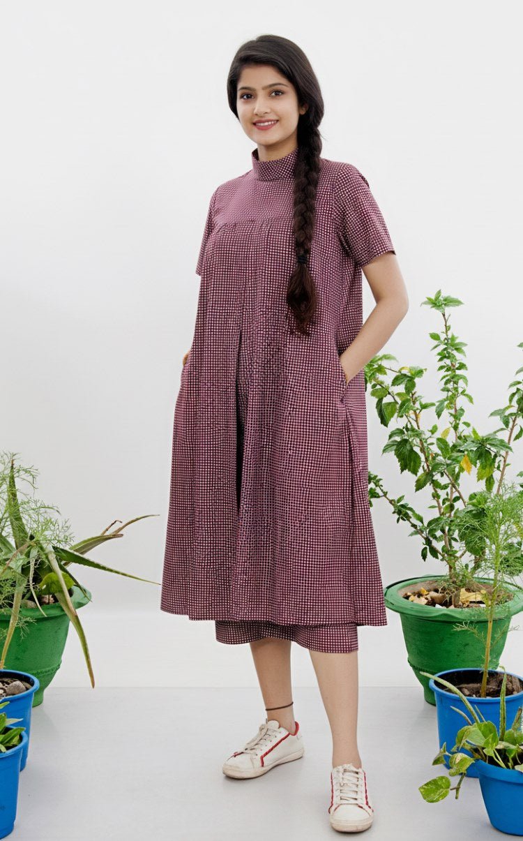 Elegant Polka Dot Jumpsuit with High Neck Design – Womens Jumpsuit on Brown Living™. SKU: JS09003. Img 3.