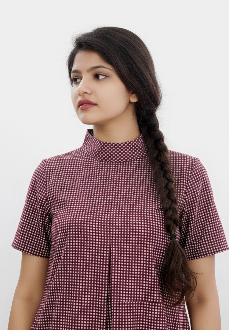 Elegant Polka Dot Jumpsuit with High Neck Design – Womens Jumpsuit on Brown Living™. SKU: JS09003_S_1760424270718_8wsxy. Img 4.