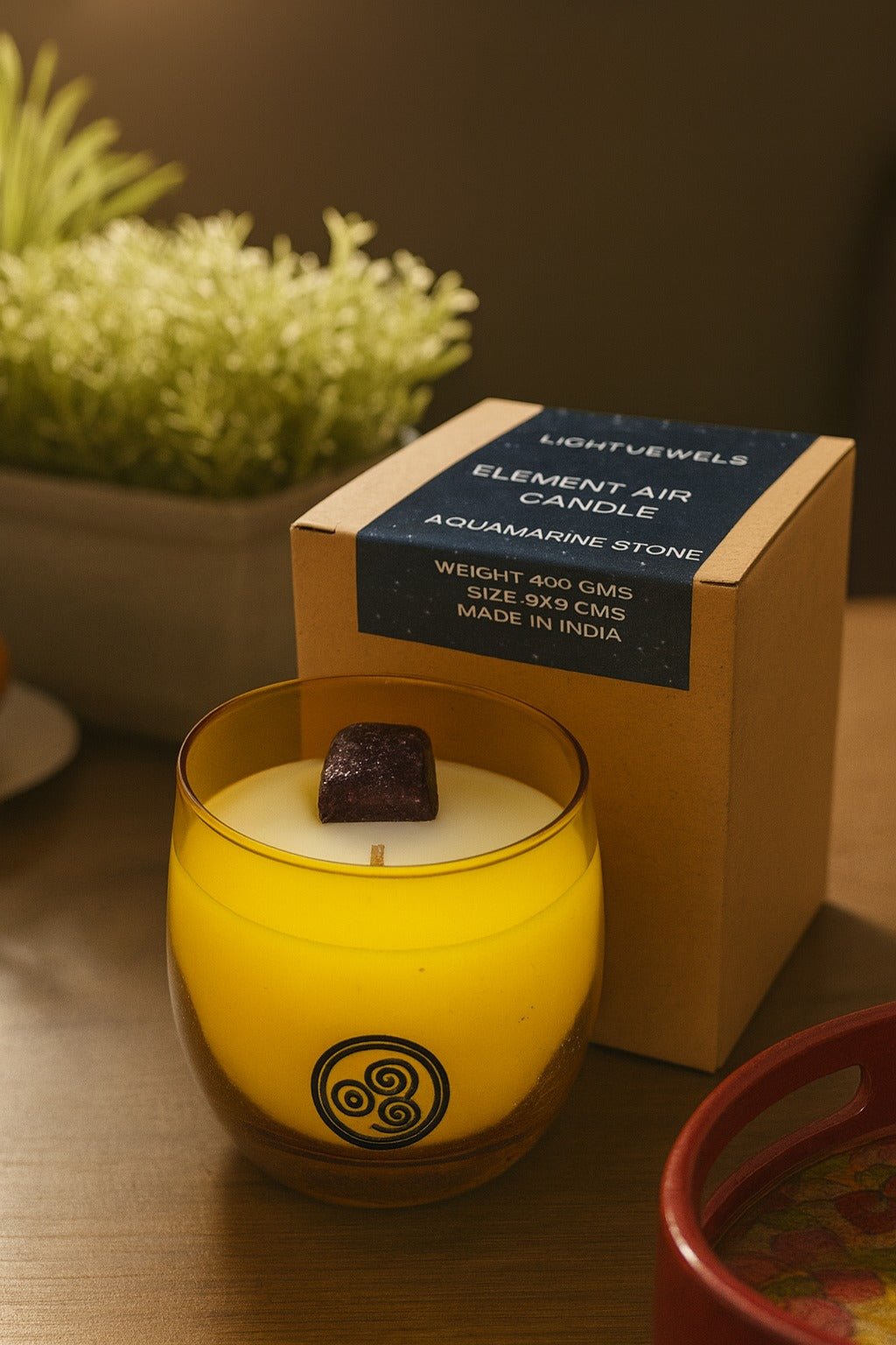 Element Air Candle with Crisp Refreshing Scent – Candles & Fragrances on Brown Living™. SKU: SN2556. Img 4.