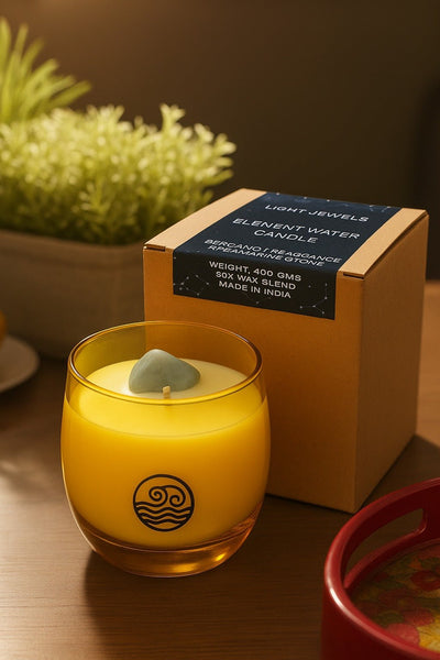 Element Water Candle with Cool Calming Aroma – Candles & Fragrances on Brown Living™. SKU: SN2557. Img 4.