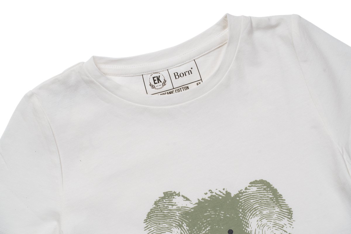 Elephant by Human Nature Kids Unisex Organic Cotton T-shirt | White | Verified Sustainable by Brown Living™