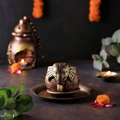 Elephant Shade Lamp - Diwali Decoration & Festival Lighting – Home Decor on Brown Living™. SKU: D53. Img 5.