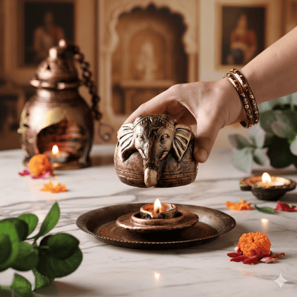 Elephant Shade Lamp - Diwali Decoration & Festival Lighting – Home Decor on Brown Living™. SKU: D53. Img 1.