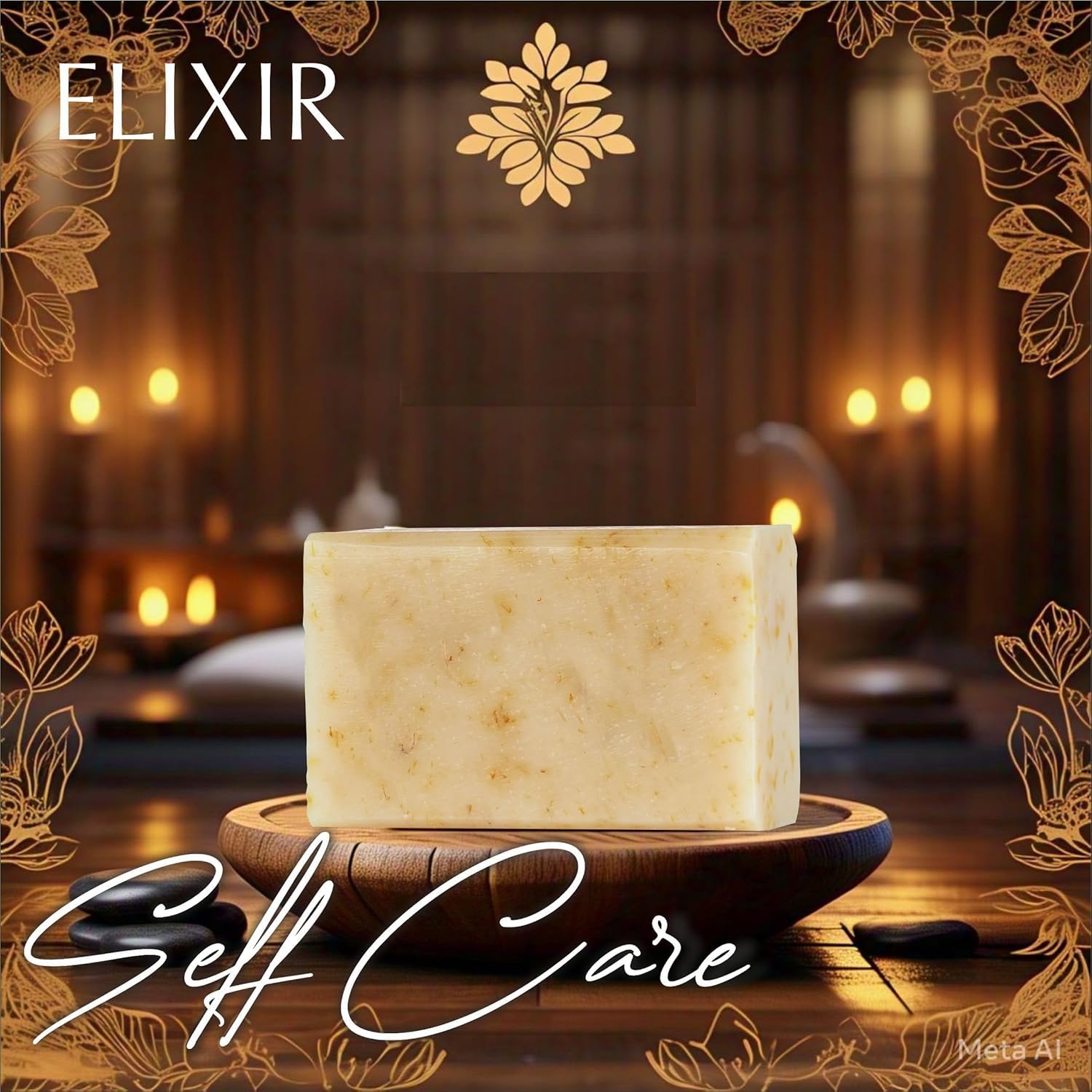 Elixir Saffron Elegance Bar Soap - 120g Pack of 3 – Body Soap on Brown Living™. SKU: PERE19. Img 4.