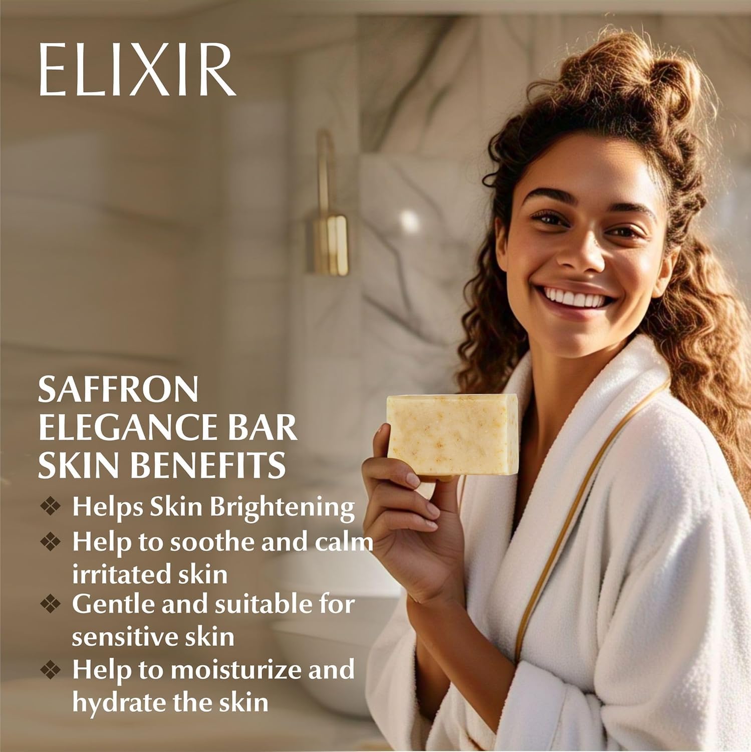 Elixir Saffron Elegance Bar Soap - 120g – Body Soap on Brown Living™. SKU: PERE22. Img 6.