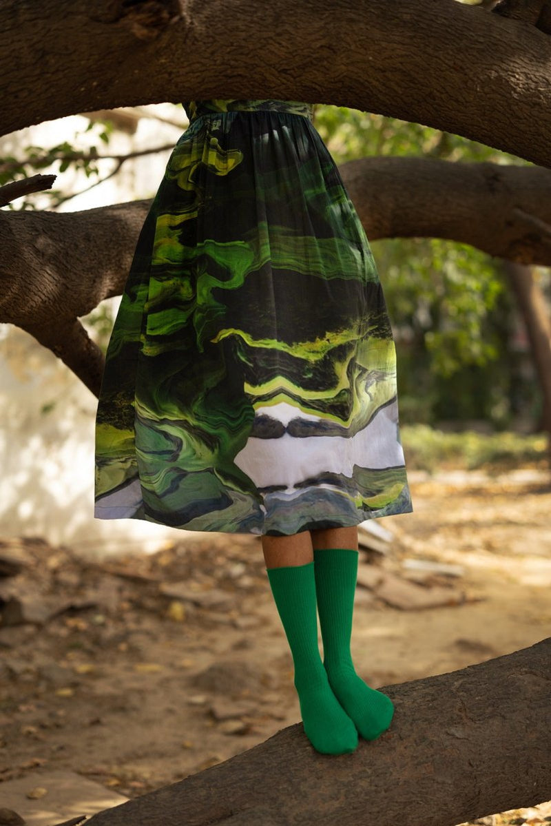 Ella Green Upcycled Cotton Dress | Verified Sustainable by Brown Living™