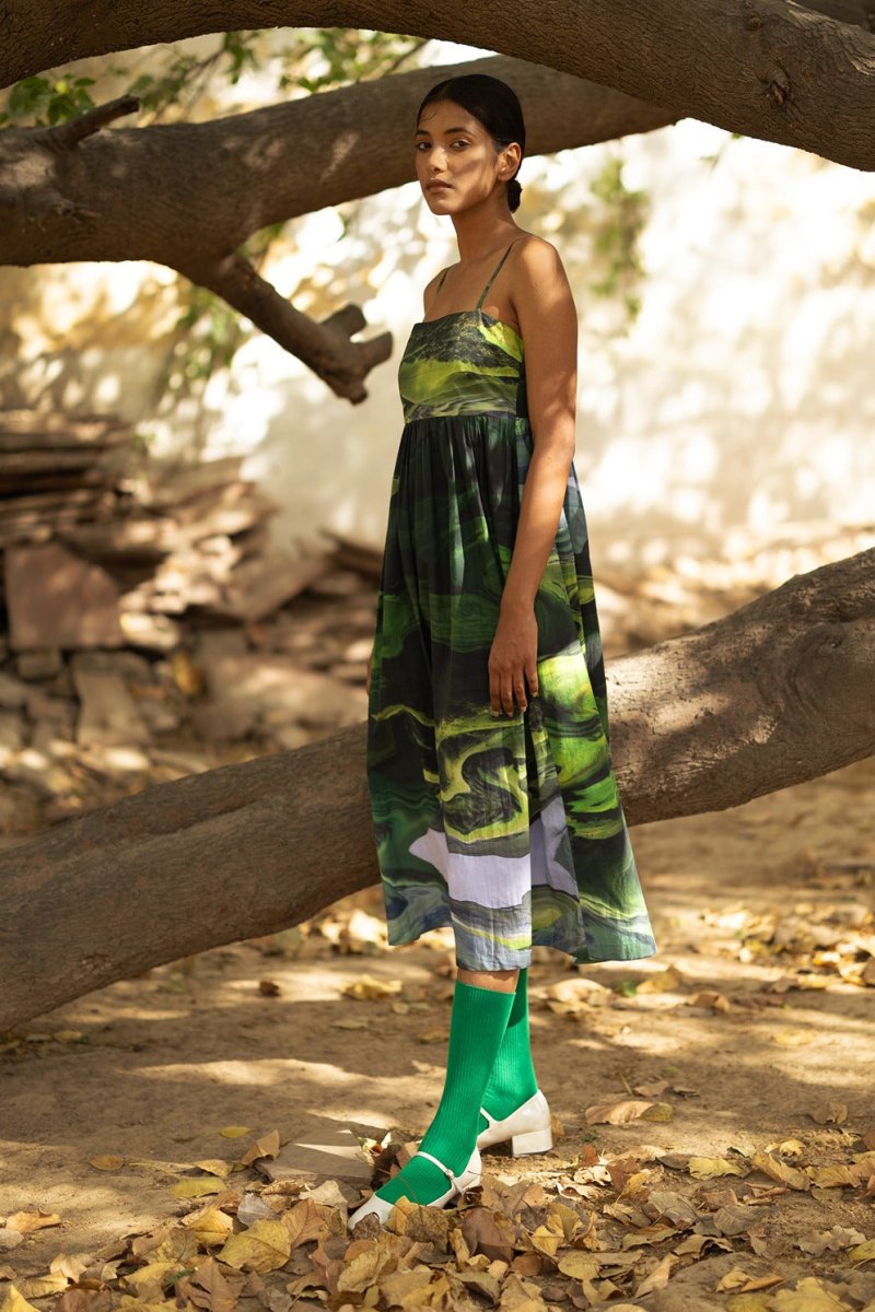 Ella Green Upcycled Cotton Dress | Verified Sustainable by Brown Living™