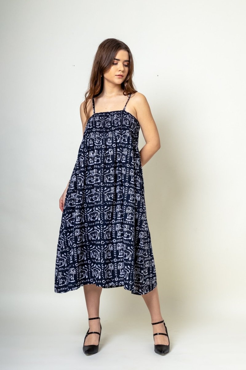 Ella Printed Upcycled Cotton Dress | Verified Sustainable by Brown Living™