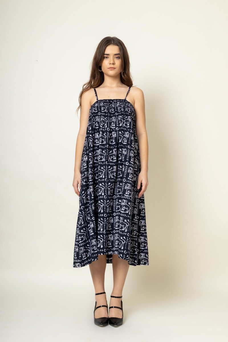 Ella Printed Upcycled Cotton Dress | Verified Sustainable by Brown Living™