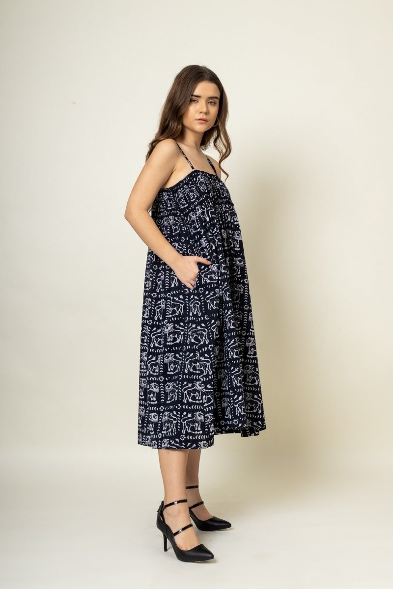 Ella Printed Upcycled Cotton Dress | Verified Sustainable by Brown Living™