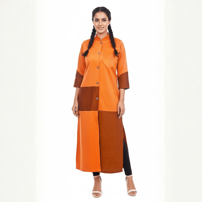 Ember Corduroy Kurta – Stylish & Comfortable Women’s Ethnic Wear – Womens Kurta on Brown Living™. SKU: J12013. Img 1.