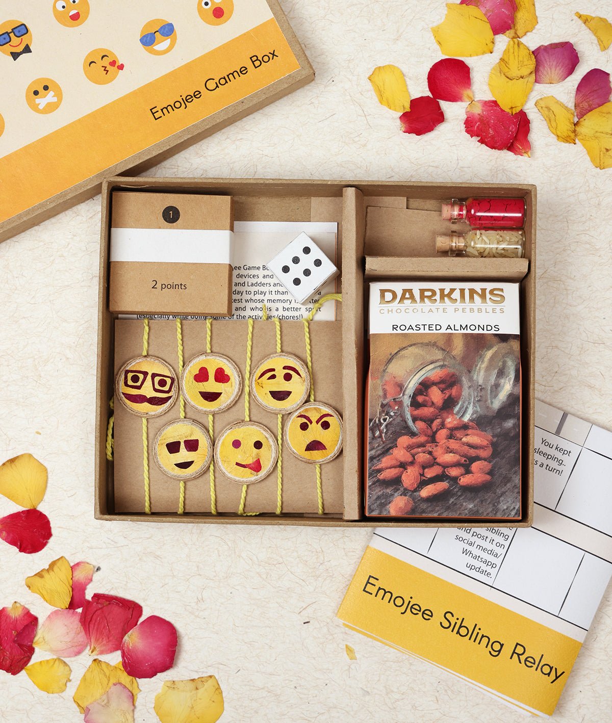 Emojee Game Box with Pocket Notebook | Pack of 50 – Gift Giving on Brown Living™. SKU: Gul-25. Img 1.