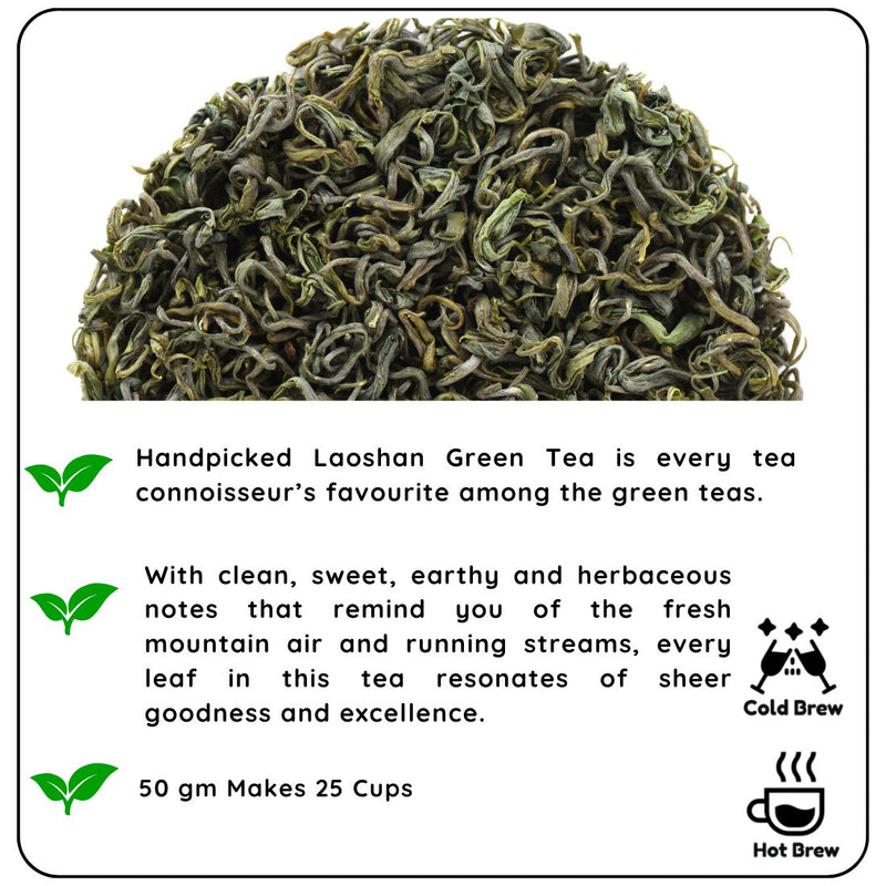Energy China Laoshan Green Leaf - Boosts Energy and Focus | Verified Sustainable Tea on Brown Living™
