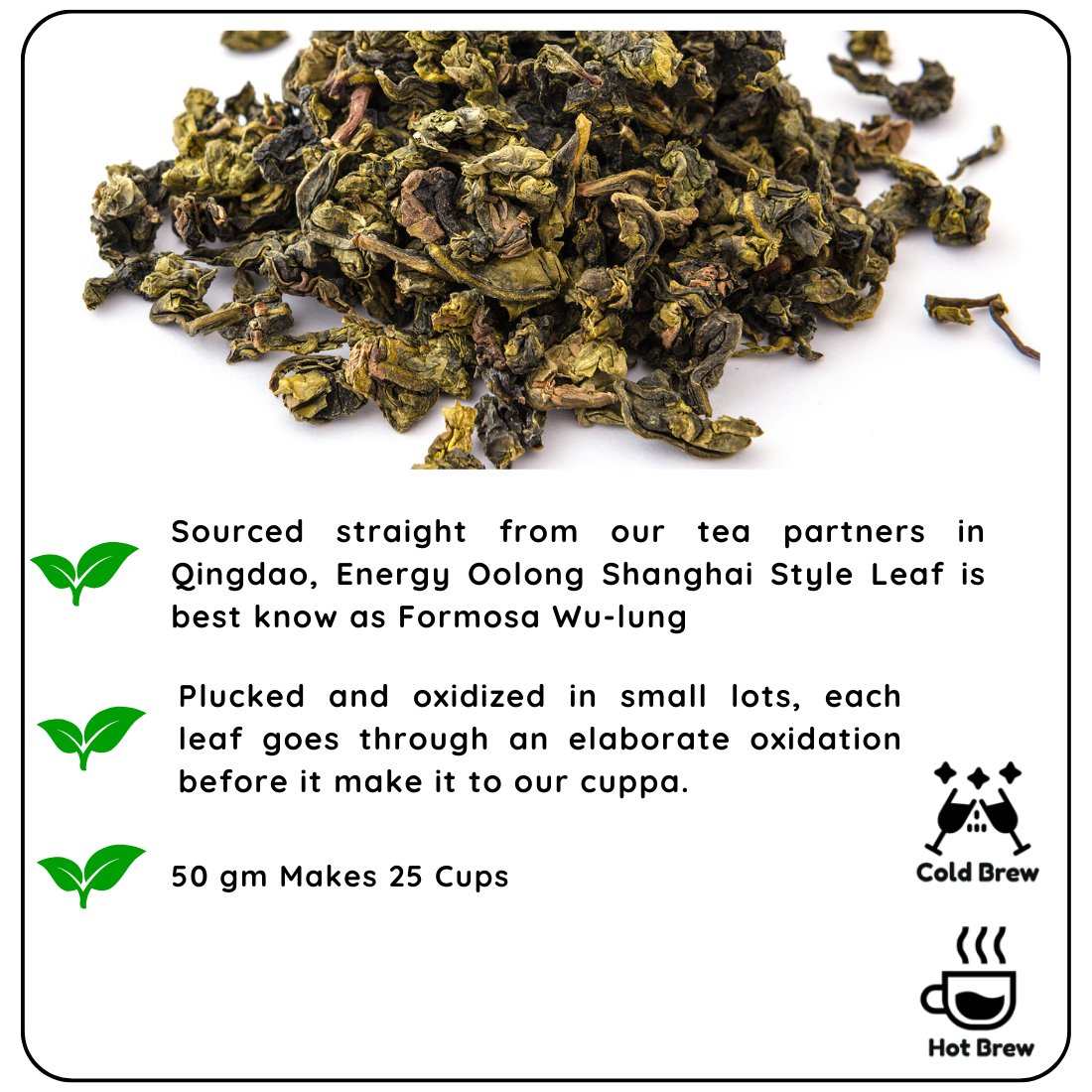 Energy China Oolong Shanghai Style Leaf | Verified Sustainable by Brown Living™