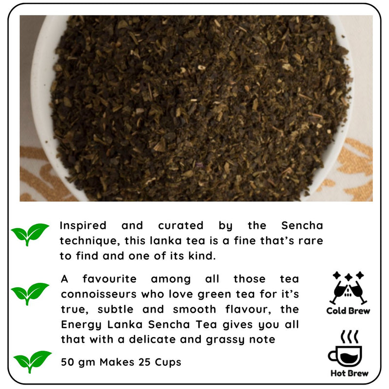 Energy Lanka Sencha Tea- A Tea That's Fresh and Zesty | Verified Sustainable Tea on Brown Living™
