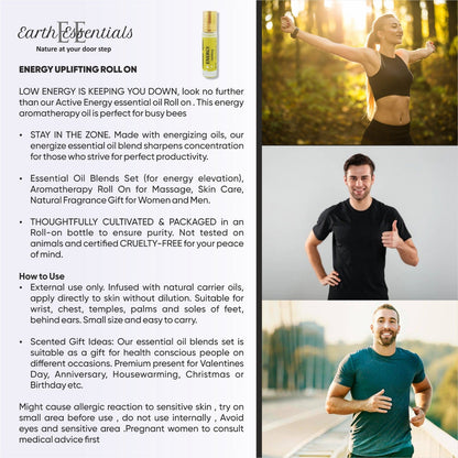 Energy Uplifting Roll - On 8 ml – Natural Energy Elevation Blend – Essential Oils on Brown Living™. SKU: E-ENERGY-06. Img 5.