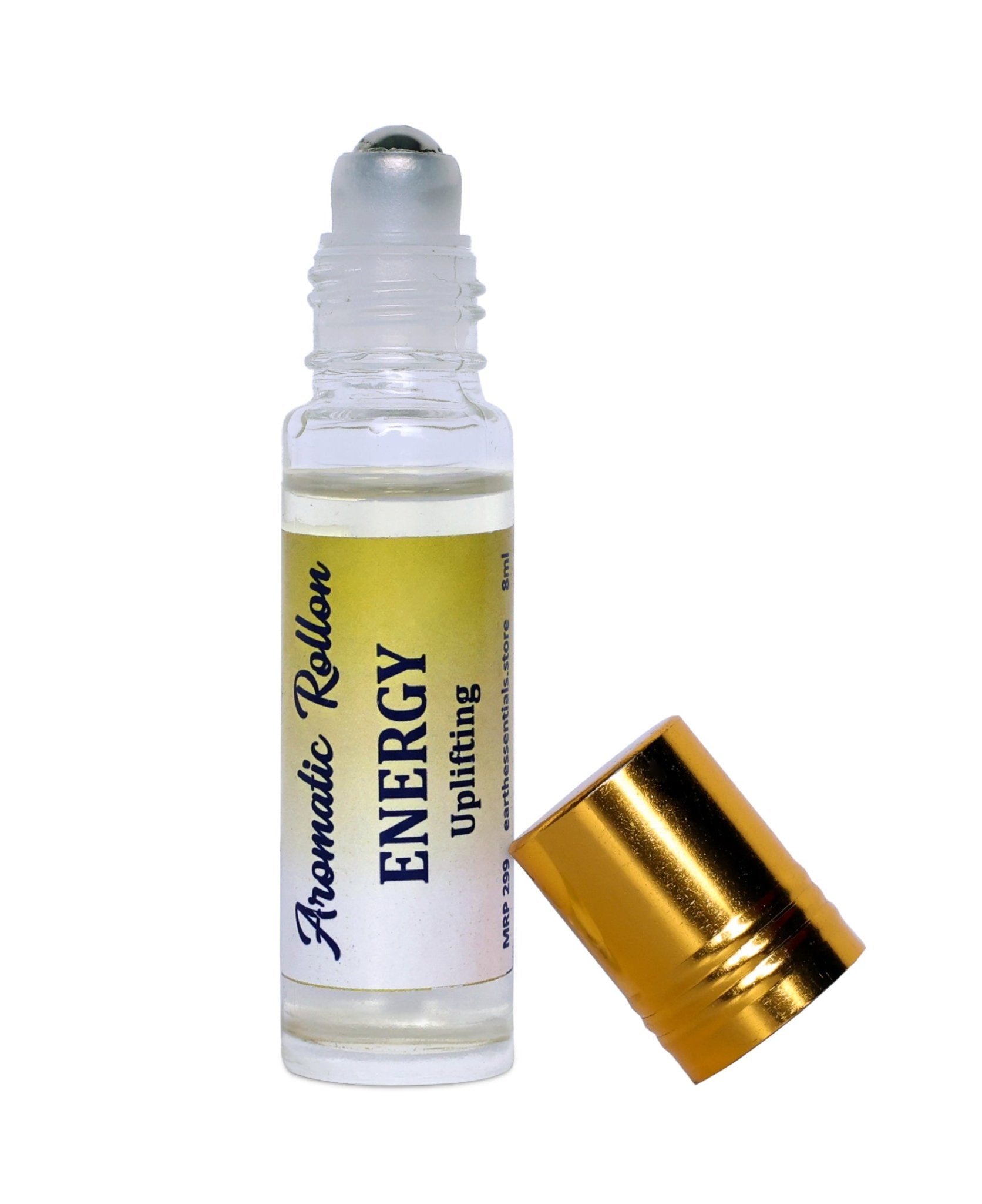 Energy Uplifting Roll - On 8 ml – Natural Energy Elevation Blend – Essential Oils on Brown Living™. SKU: E-ENERGY-06. Img 1.
