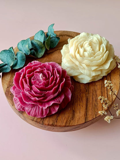 Eternal Bloom Peony Candle Set – Candles & Fragrances by Rasa Home available on Brown Living™. Magenta . SKU: EBPS03. Img 1.