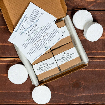 Eucalyptus And Rosemary Shower Steamers Refresh Set Of 4 – Bath Salt on Brown Living™. SKU: SS_4ER_GS. Img 4.
