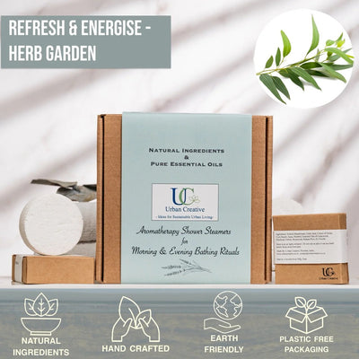 Eucalyptus And Rosemary Shower Steamers Refresh Set Of 4 – Bath Salt on Brown Living™. SKU: SS_4ER_GS. Img 2.