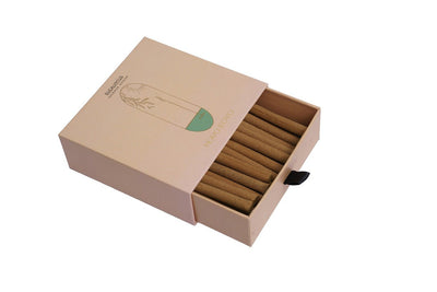 Eucalyptus Dhoop Sticks | 50 Fragrant Sticks with Reusable Holder – Home Decor on Brown Living™. SKU: EUID012. Img 1.