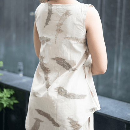 Eucalyptus Pintuck Eco - Printed Co - Ord Set for Women – Womens Co - Ord Sets on Brown Living™. SKU: AAYU-00161. Img 5.