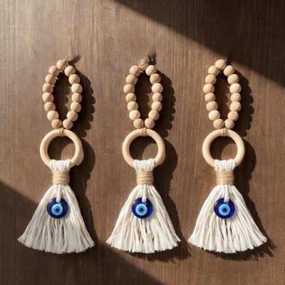 Evil Eye Bead Car Charm Protective Hanging Car Accessory – Decor & Artefacts on Brown Living™. SKU: EEBCC004. Img 2.