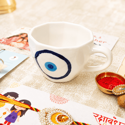 Evil Eye Blessings Rakhi Hamper | Handcrafted Raksha Bandhan Gift Box – Gift Hampers on Brown Living™. SKU: RKH-15. Img 2.