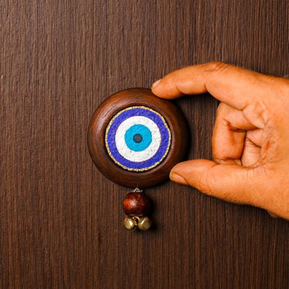 Evil Eye Diwali Reclaimed Wood Door Hanging | Pack of 2 | Verified Sustainable by Brown Living™