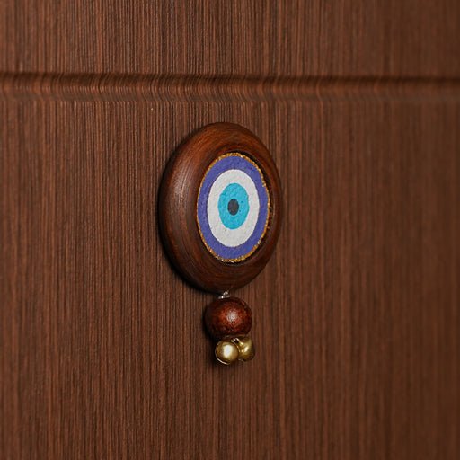 Evil Eye Diwali Reclaimed Wood Door Hanging | Pack of 2 | Verified Sustainable Wall Decor on Brown Living™