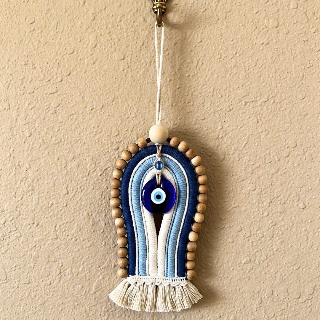Evil Eye Wall Hanging Protective Home Decor Charm – Wall Decor on Brown Living™. SKU: EEWH005. Img 4.