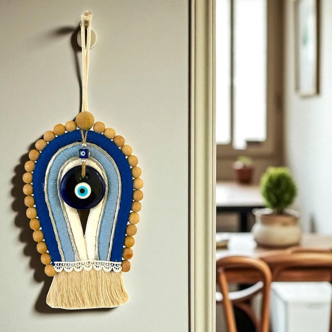 Evil Eye Wall Hanging Protective Home Decor Charm – Wall Decor on Brown Living™. SKU: EEWH005. Img 3.