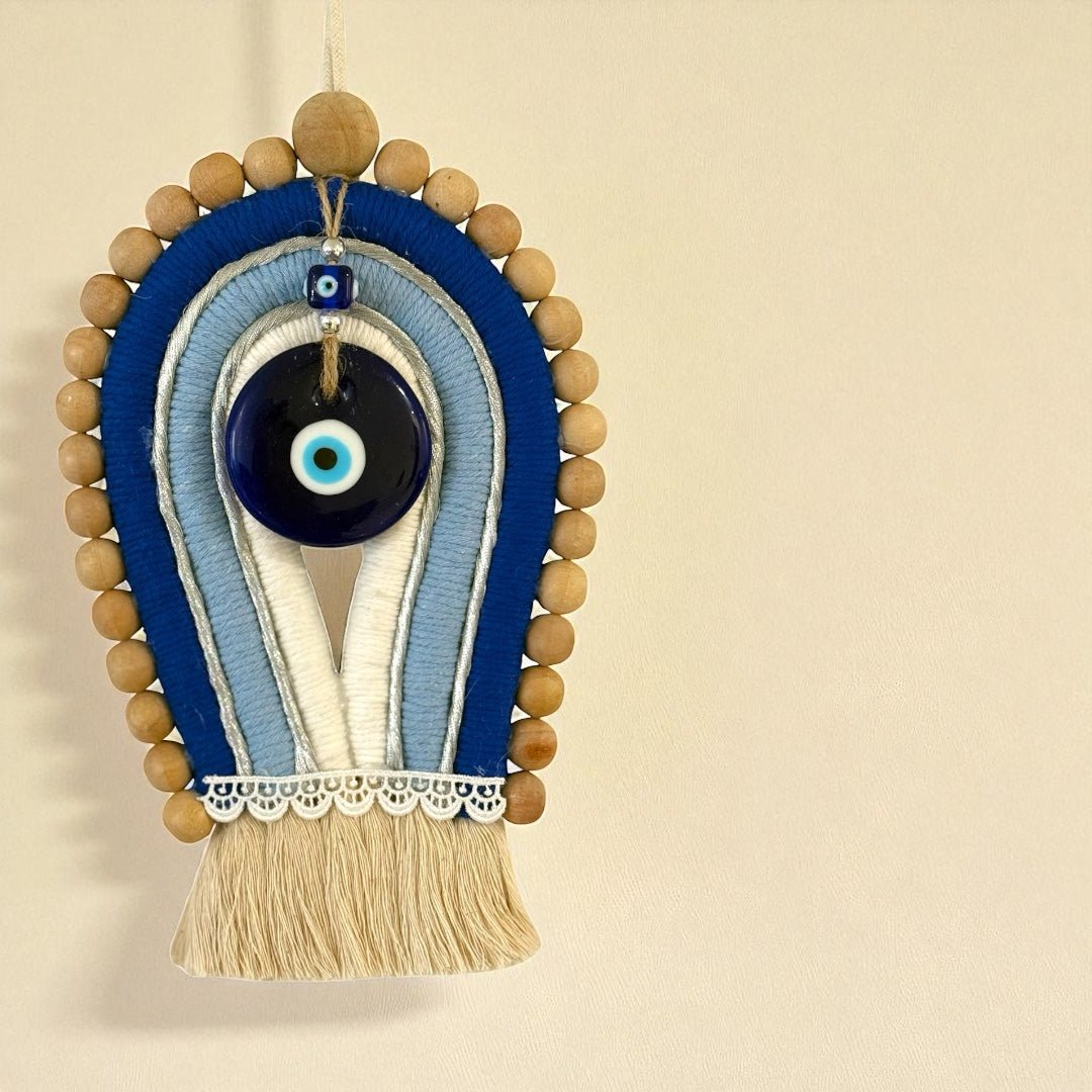 Evil Eye Wall Hanging Protective Home Decor Charm – Wall Decor on Brown Living™. SKU: EEWH005. Img 2.