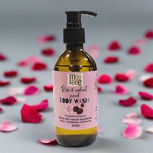 Exfoliating Rose & Walnut Scrub Body Wash | Verified Sustainable Body Wash on Brown Living™