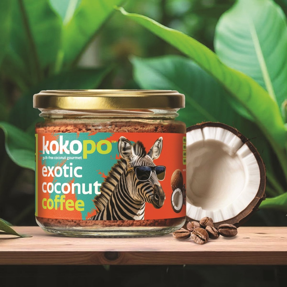 Exotic Coconut Coffee | Pack of 1 | Rich, Aromatic & Energizing – Coffee by KOKOPO Foods available on Brown Living™. . SKU: ECC - 100. Img 1.