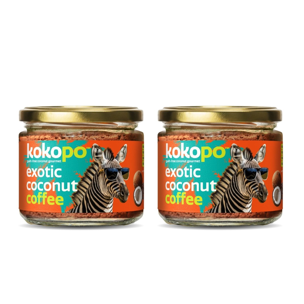 Exotic Coconut Coffee | Pack of 2 | Rich, Aromatic & Energizing – Coffee by KOKOPO Foods available on Brown Living™. . SKU: ECC - 200. Img 1.