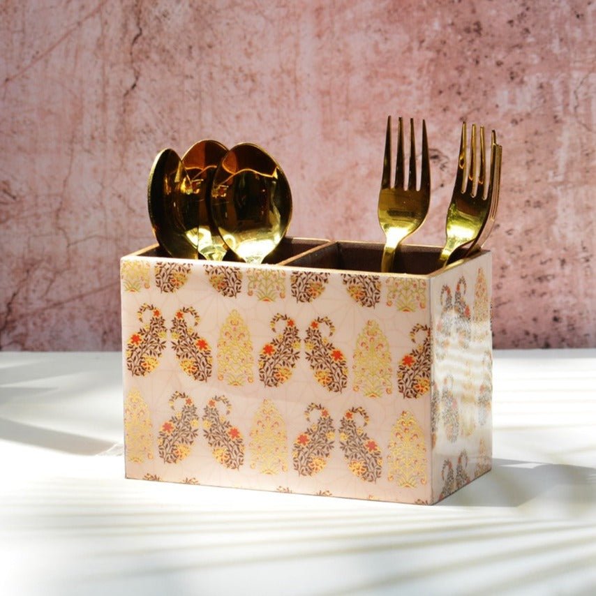 Exquisite Multicolor MDF Cutlery Holder | Verified Sustainable by Brown Living™