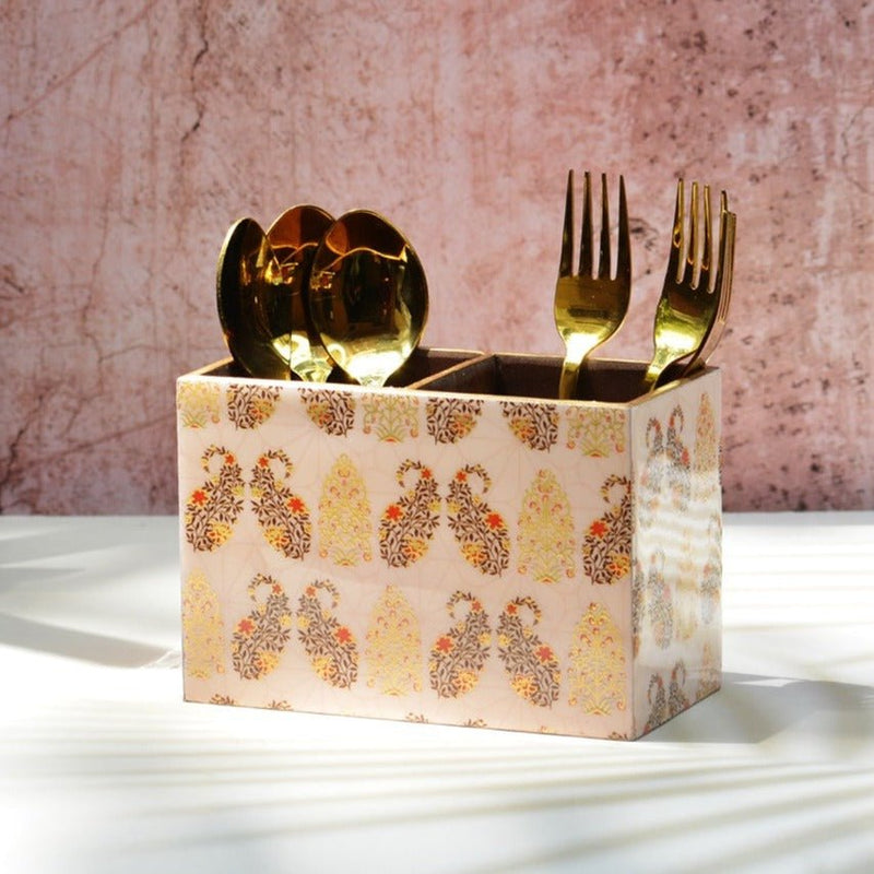 Exquisite Multicolor MDF Cutlery Holder | Verified Sustainable Kitchen Organizers on Brown Living™