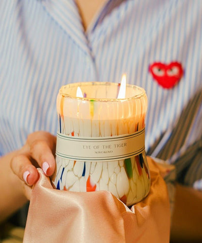 Eye of the Tiger Candle | Woody Forest Scented Soy Wax Candle – Candles & Fragrances on Brown Living™. SKU: EOTGCOO1. Img 5.