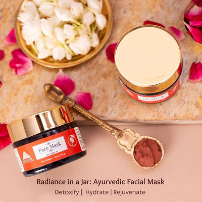 Face Masque with Sandalwood for Skin Brightening & Tan Removal – Face Mask on Brown Living™. SKU: 03. Img 2.