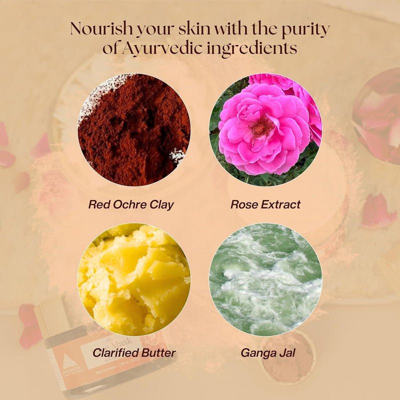 Face Masque with Sandalwood for Skin Brightening & Tan Removal – Face Mask on Brown Living™. SKU: 03. Img 6.